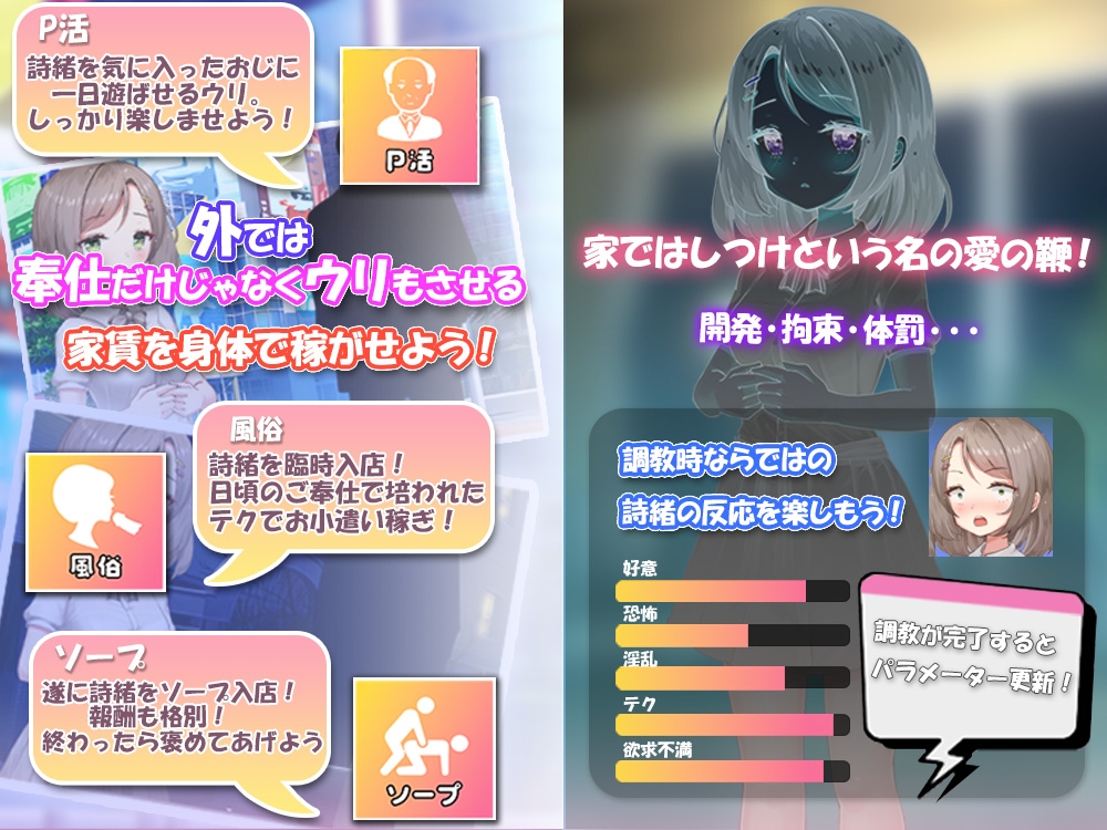 图片[2]-【日式SLG/互动养成/援交露出/PC】将纯真少女调教成我喜欢的模样～收留无家可归的少女并进行情色开发！宠爱还是欺凌全凭我的喜好～   AI汉化版 [PC]-次元小屋